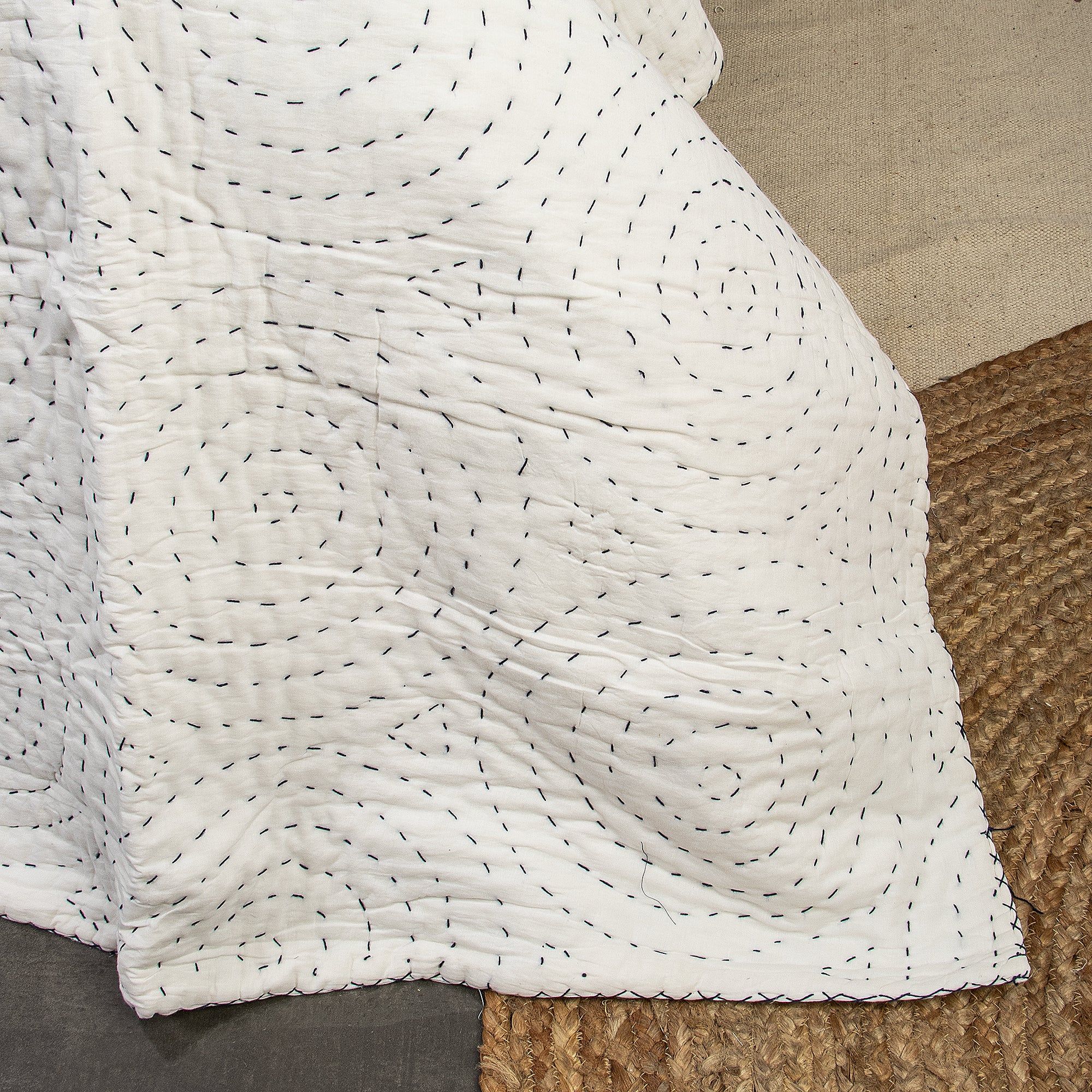 Solid Cotton Jaipuri Indian Handmade Best Kantha Blanket For Winter